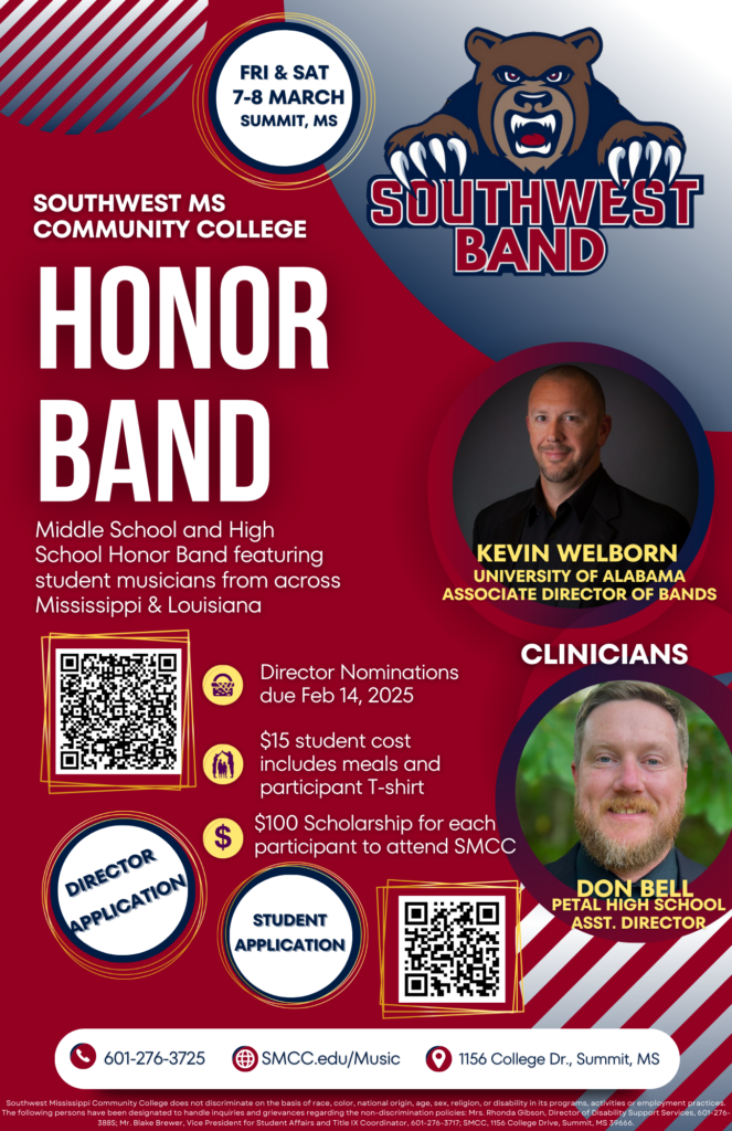 Flyer for SMCC Honor Band